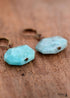 Boho Earrings, Dangle Earrings, Hexagon Blue Amazonite
